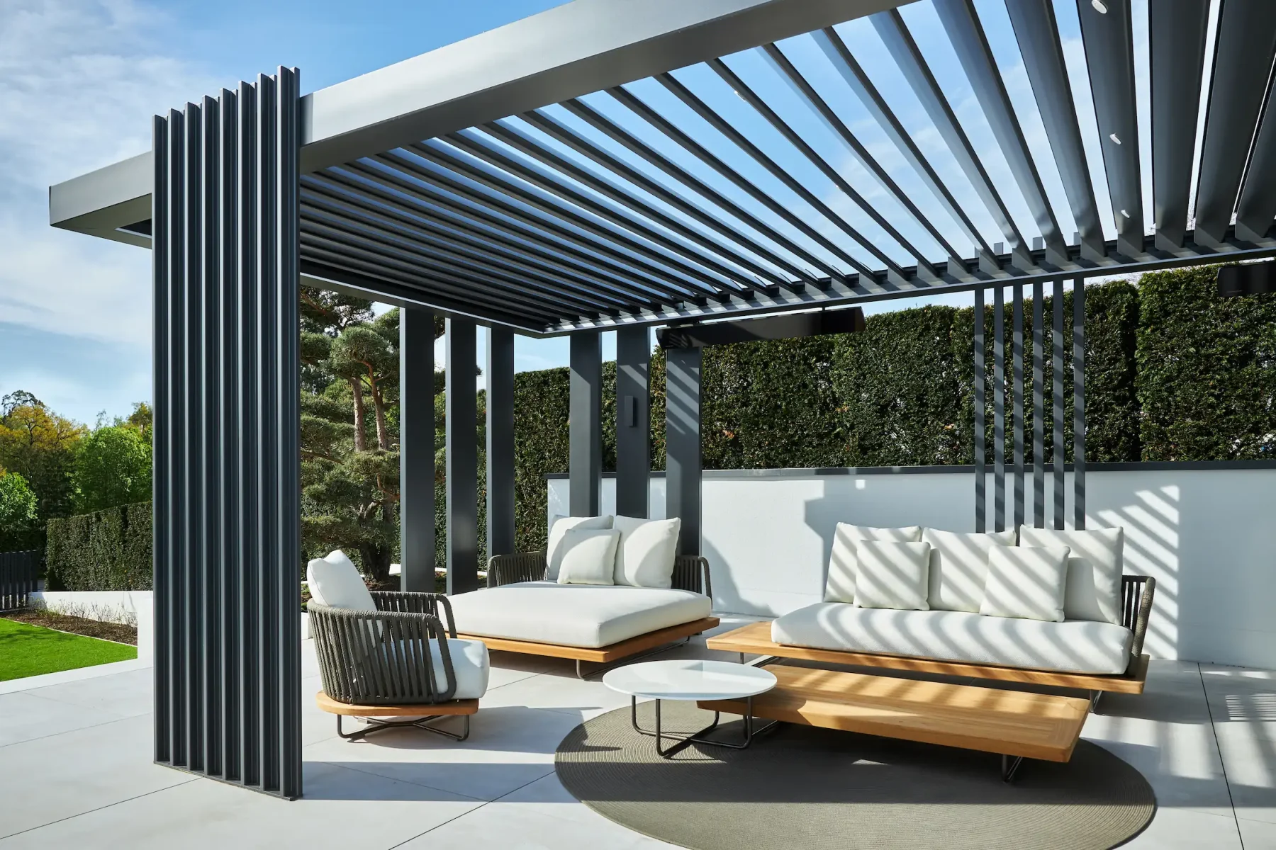 Überschattete Terrasse